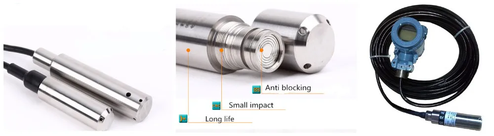 Submersible 4-20ma liquid pressure level sensor transmitter