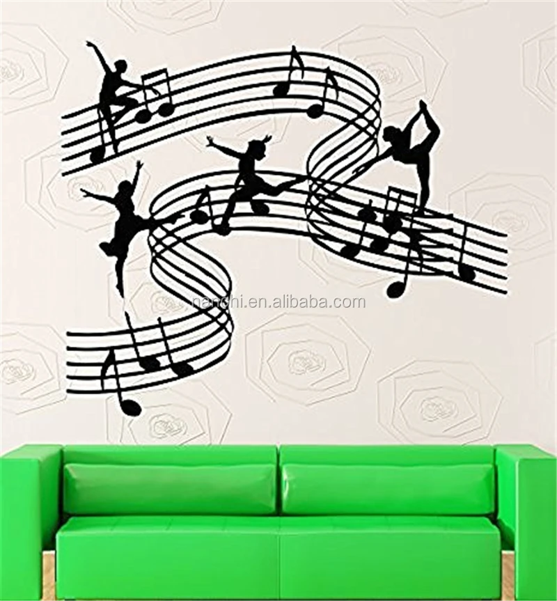 Línea Decoración De La Pared De La Escuela De Baile De Fondo De Vinilo