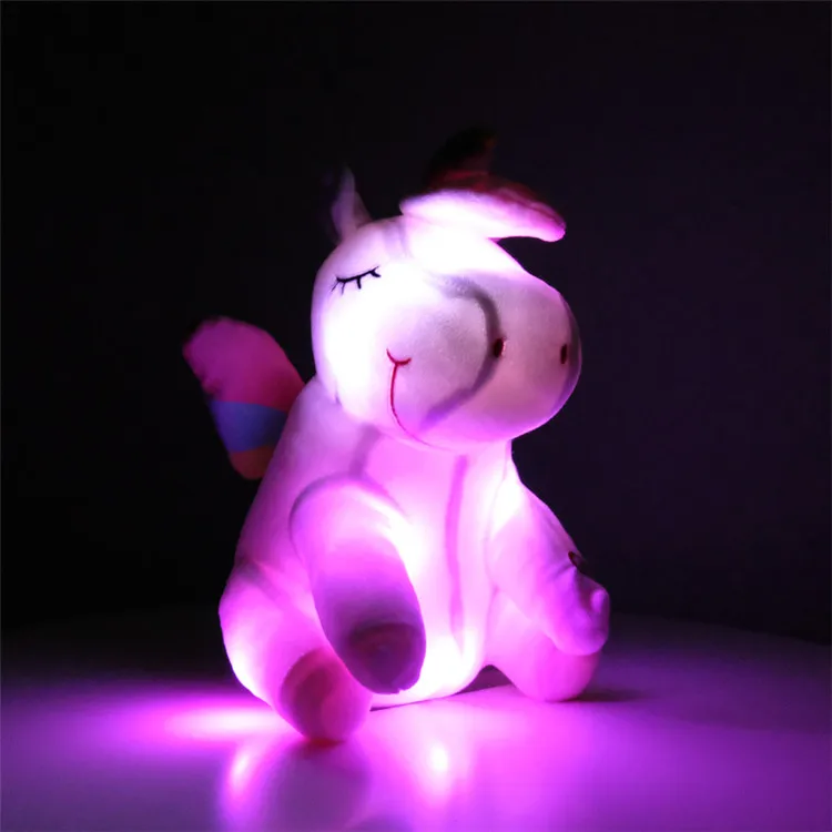 unicorn light up stuffed animal