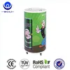 CE RoHS CB 50L Soft Drink display promotional round barrel Cooler cold drinks chiller with butterfly glass lid