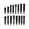 DIY Black Acrylic Mouthpiece Straight Pipe Stems 3mm Activate Carbon Tobacco Cigarette Tips For Smoking Tools
