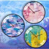 Round Watch Clock with Battery Custom Logo Wall Clock Bedroom Office Kitchen