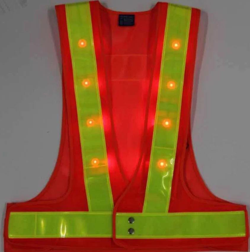 140gsm 100 Polyester Flashing Led Safety Vest Buy Flashing Led