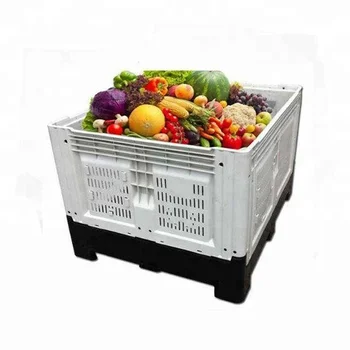 Heavy Duty Fruits And Vegetables Box Plastic Folding Crates For Sale ...