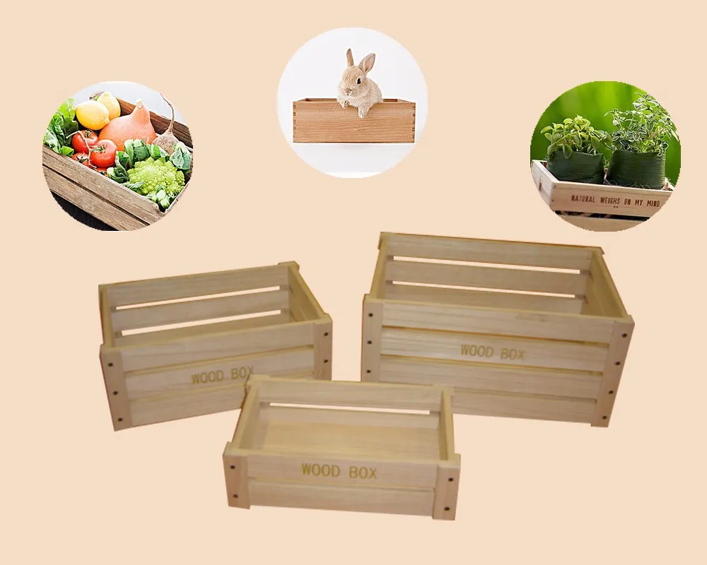 2017 Vintage Wooden Crates Wholesale Cheap Wooden Fruit /wine