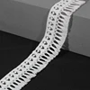 Fancy White Embroidered Water Soluble Lace Borders with Mini Tassels