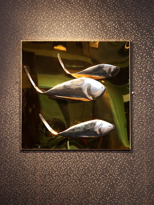 Modern abstract lovely fishes /bird stainless steel sculpture, animal sculpture