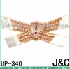 2016 pink color rhinestone sandal uppers part