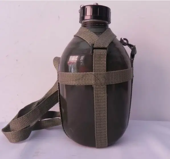 1.3l Us Military Aluminium Water Bottle Canteen With Straps Outdoor