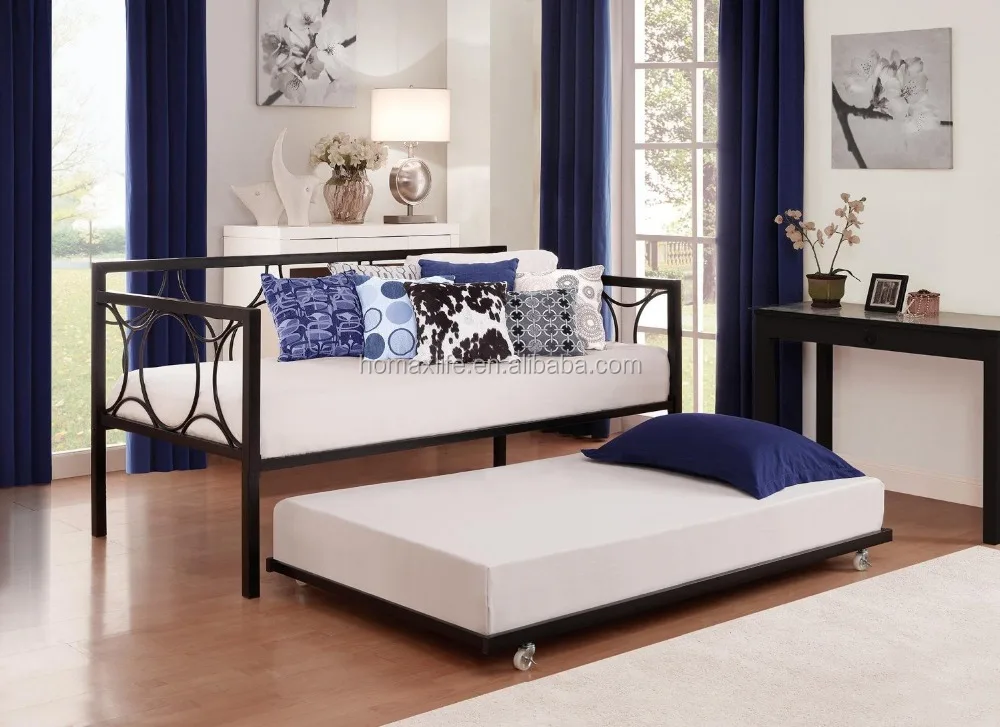 modern metal iron day bed trundle bed for sale