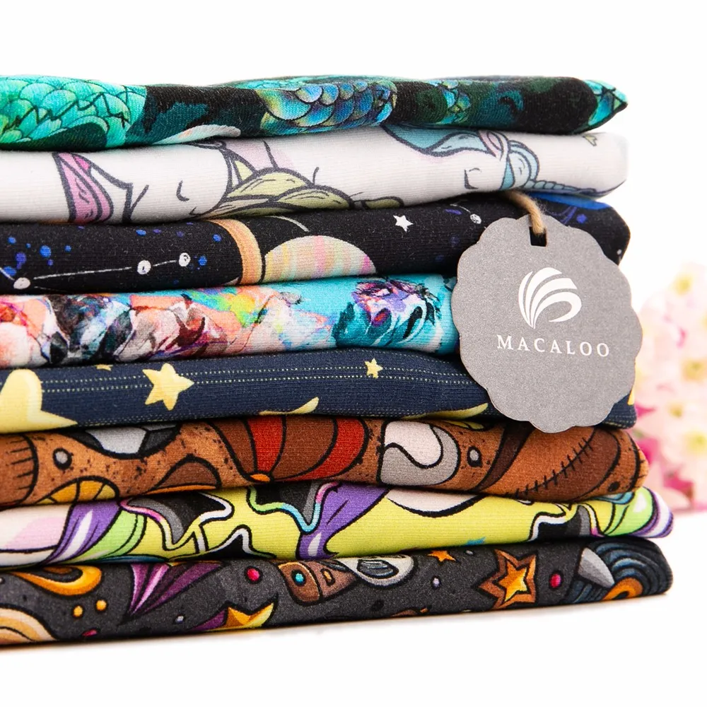 custom fabric printing stretch cotton jersey knit cloth material fabric