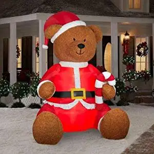 teddy bear inflatable christmas