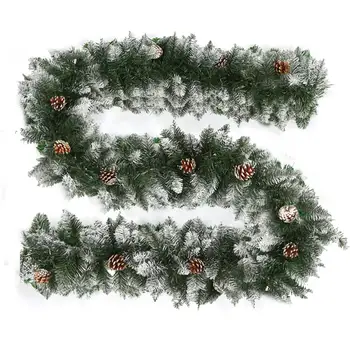 Christmas Extra Thick Mixed Pine Garland Snowing Christmas Garland With