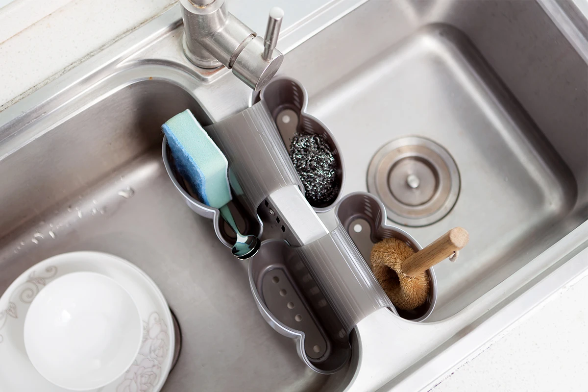 Saddle Shape Hanging Double Bags Kitchen Sink Caddy Buy Kitchen Sink
