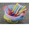 BPA free Kids Silicone Suction Feeding Baby Bowl Cutlery Sets With Spoon And Fork