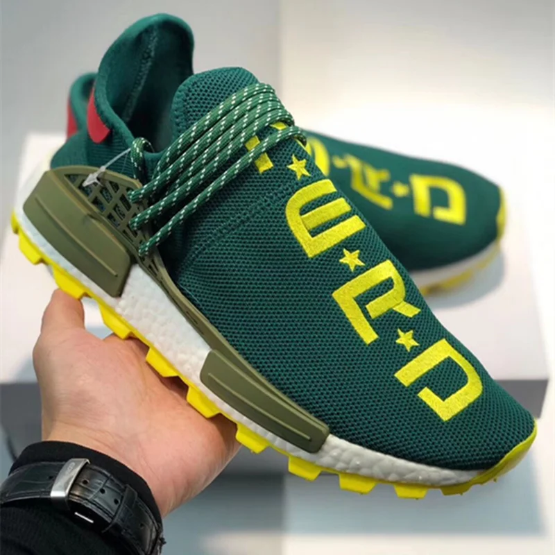 Custom Logo Pharrell X Hu Holi NMDs Mc Human Race Men Fashion Low sneakers Male casual shoes Breathable Runner shoes