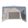 10'x13' easy set up outdoor event gazebo canopy tent with mesh side wall screen house