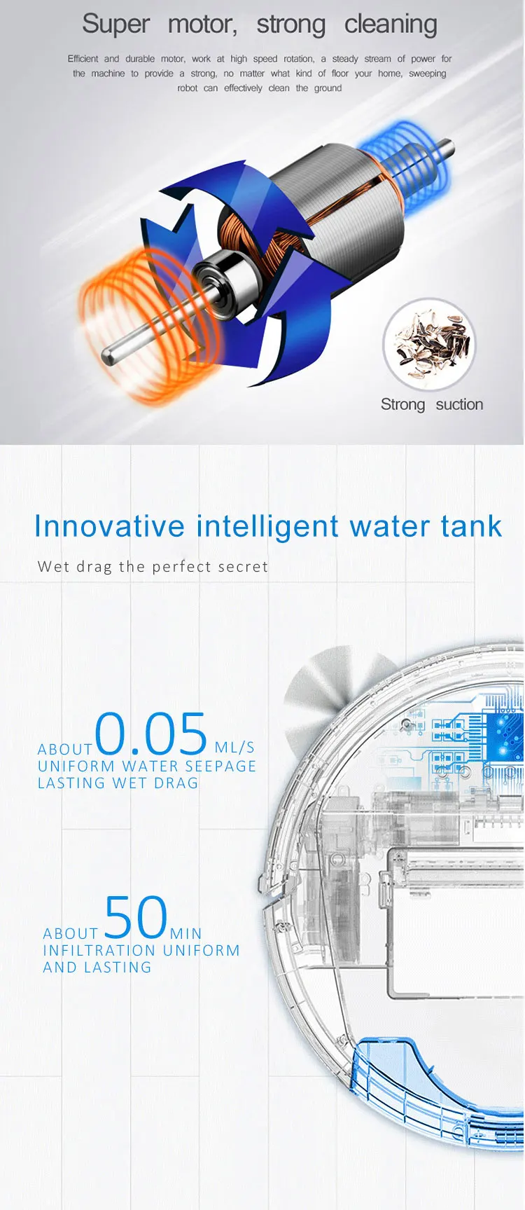 OEM floor cleaning automatic robot vacuum cleaner