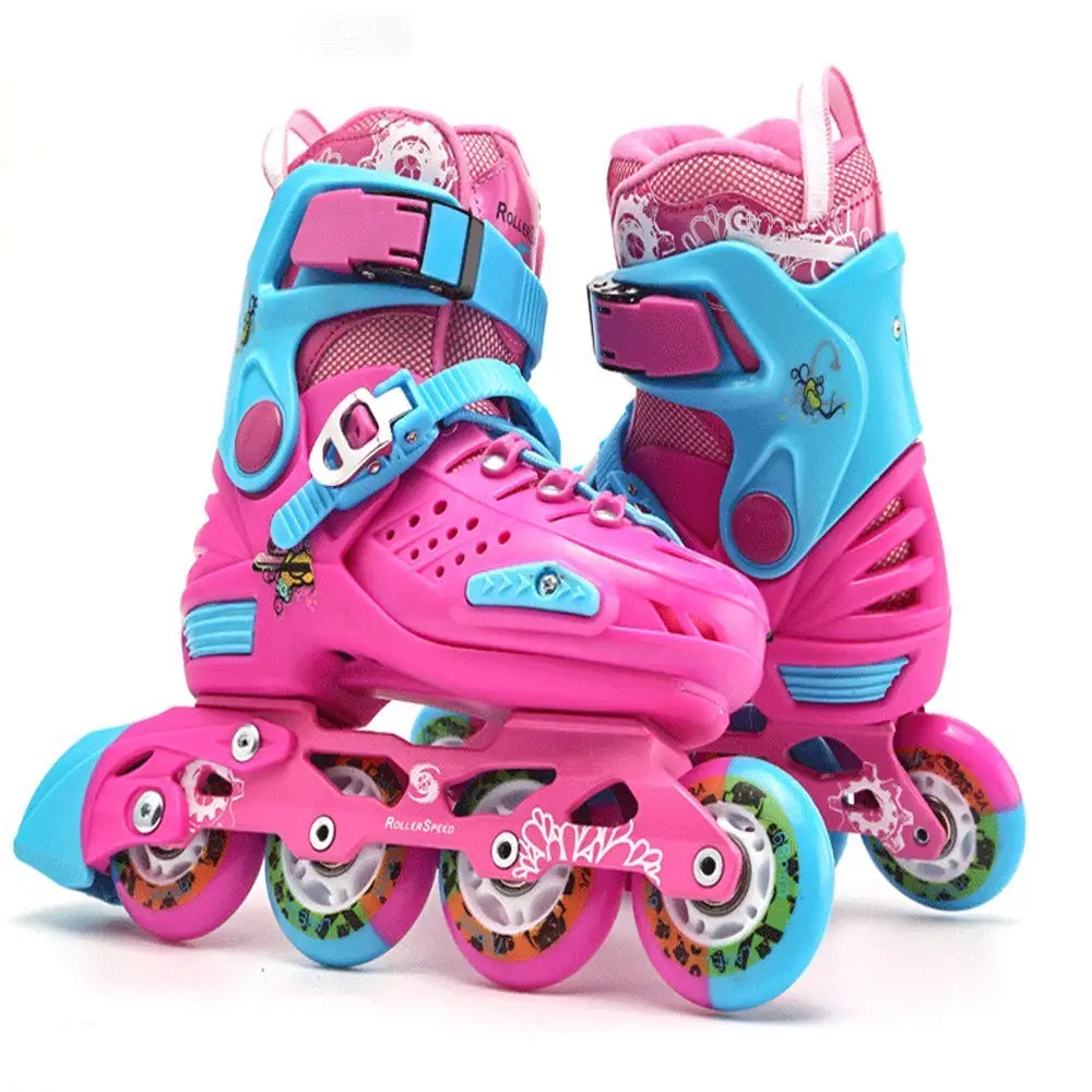 PACKGOUT Girls Inline Skates Adjustable Rollerblades for Kids Girls