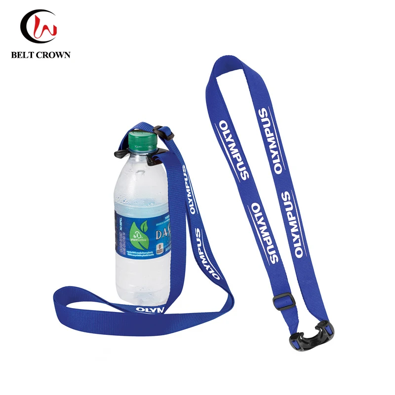Navy Blue Custom Printed Water Bottle Holder Neck Strap Buy Bottle