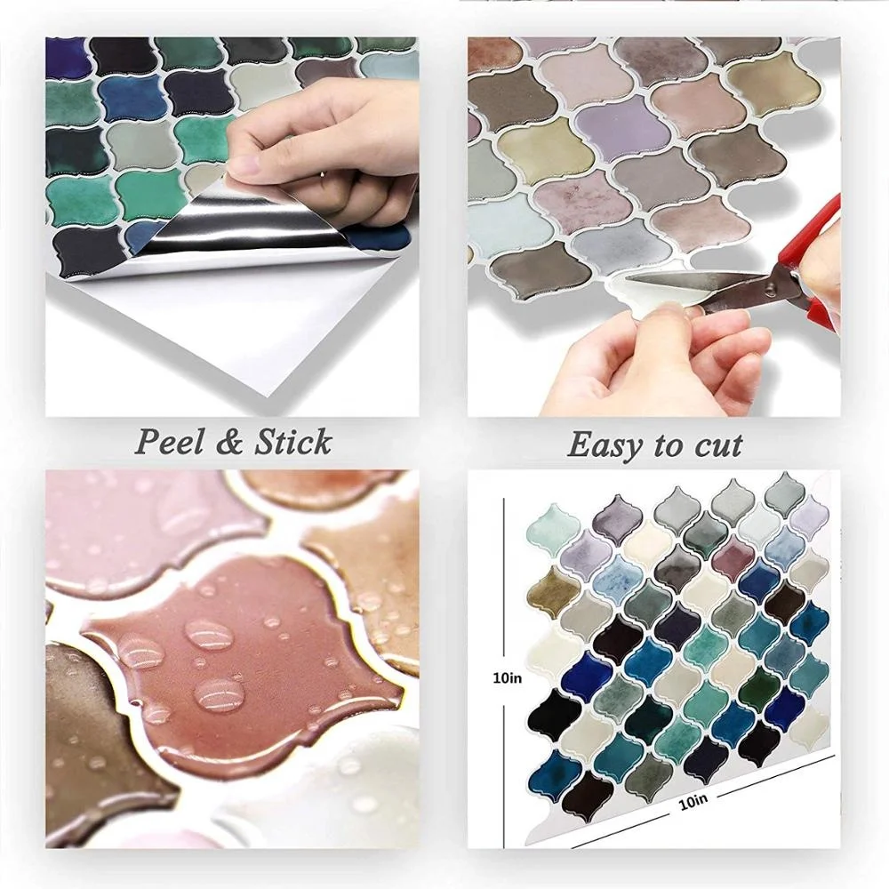 Peel And Stick Vinyl Wall Tile 3d Mosaic Tile Wall Panel Sticker - Buy ...