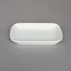 factory direct selling korean rectangle flat ceramic dinner plate for restaurant