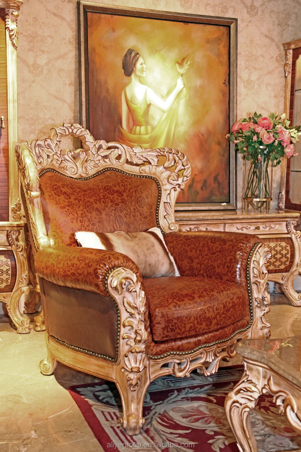 Aliye High End Wooden Furniture Living Room Sofa Set Designs And Prices