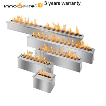 Long Ethanol Burner As Gas Log Fireplace