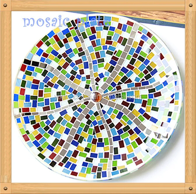 Handmade Fuse Crackle Cheap Mosaic Glass Plate Buy Fuse Crackle Cheap
