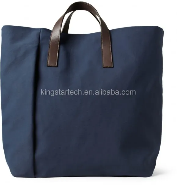 navy blue canvas tote bag