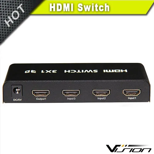 premium 3 port high speed hdmi switch with ir wireless remote