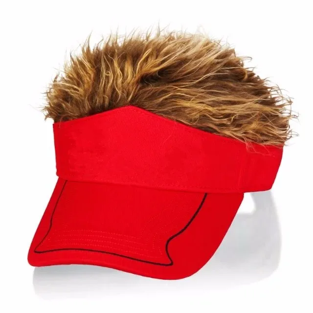 Golf Hat With Fake Hair Custom 3d Embroidery Golf Caps Buy Hat With