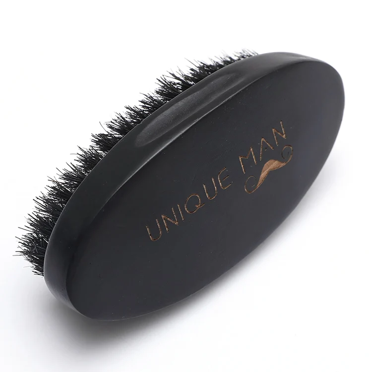 beard brush with logo
