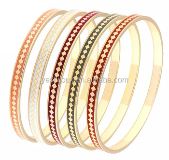 Latest Uni Stainless Steel Thin Enamel Bangle Bracelet View Latest Uni Stainless Steel Thin Enamel Bangle Bracelet