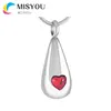 Red Heart Teardrop Cremation Urn Jewelry Necklace Pendant Memorial Ashes