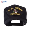 Veteran Logo Military Ball Cap Black Adjustable US USA Army Baseball Cap
