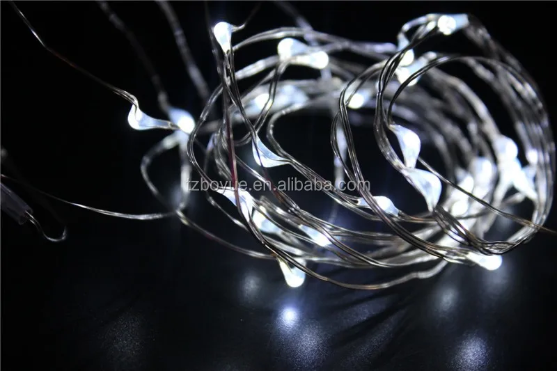 copper silver wire LED battery operated fairy string light holiday decorative light cheap price