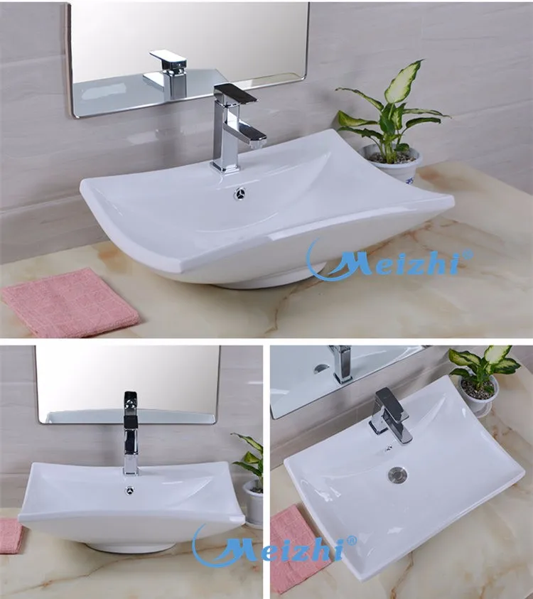 Square sanitary bathroom hand bathing basin