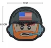 Funny PVC Rubber Tactical Military Morale America Flag Patch Always Outnumbered Never Outgunned patch 2.7 x 2.5 inches STOCK