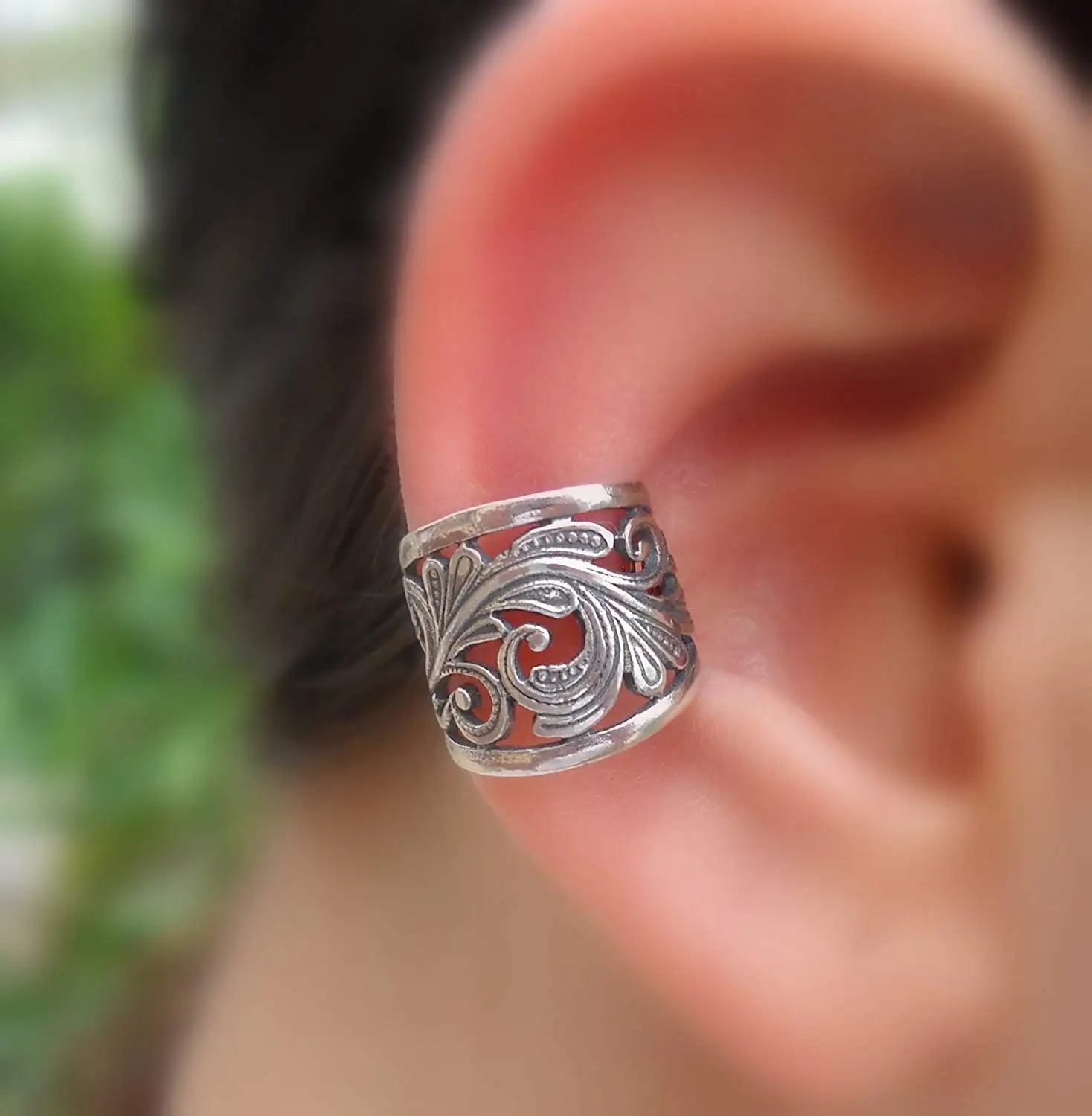 Ear Cuff - Fake Piercing - Fake Conch Piercing - Non Pierced Conch Cuff - Sterling Silver