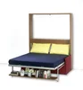 Wall hanging headboard Modern Wooden Bed with sofa and self