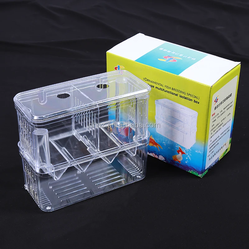 Fish & Aquariums Fish Breeder Isolation Box 2-Chamber Fry Saver ...