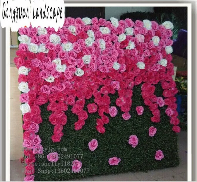 Beautiful Wall Hanging Artificial Flowers,Plastic Fake Flowers Arch,Wedding Decorative Rose