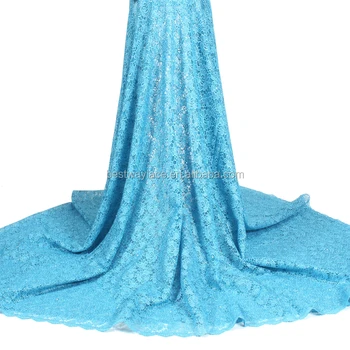 sky blue lace fabric