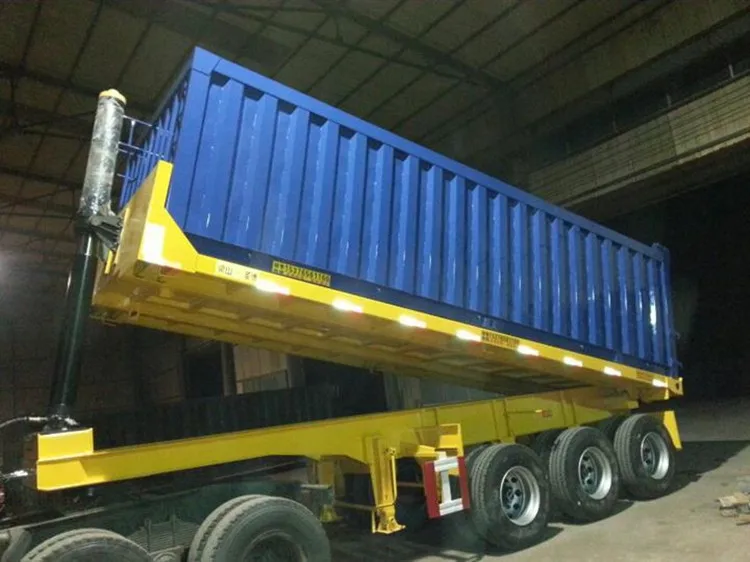 2 3 Axles Heavy Duty Cargo Transport Side Tipper Dump Trailer