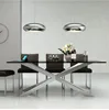 2016 Latest Modern Design Black Marble Top Dining Table With Special Shape Stainless Steel Base For Home Use