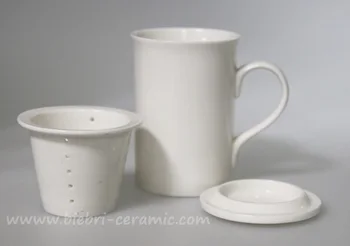 300ml Plain White High Quality Ceramic Porcelain Fine Bone China Tea 300ml Plain White High Quality Ceramic Porcelain Fine Bone China Tea Mugs Cups With Infuser And