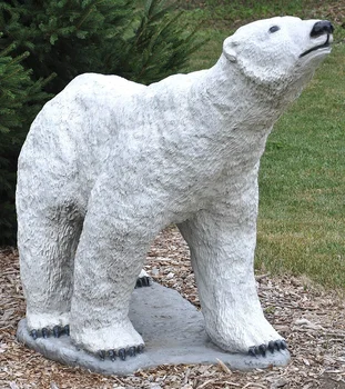 Large Size Outdoor Animal Figurines Life Resin Plush Large Size Outdoor Animal Figurines Life Resin Plush Polar Bear Statue