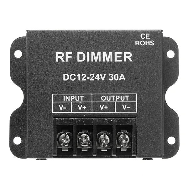 LED Single Color  dimmer RF Dimming DC12V-24V 30A with 3 Key Remote Controller