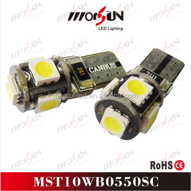 Morsun High power durable led width light, T10 5SMD 5050 Canbus light, t10 led bulb